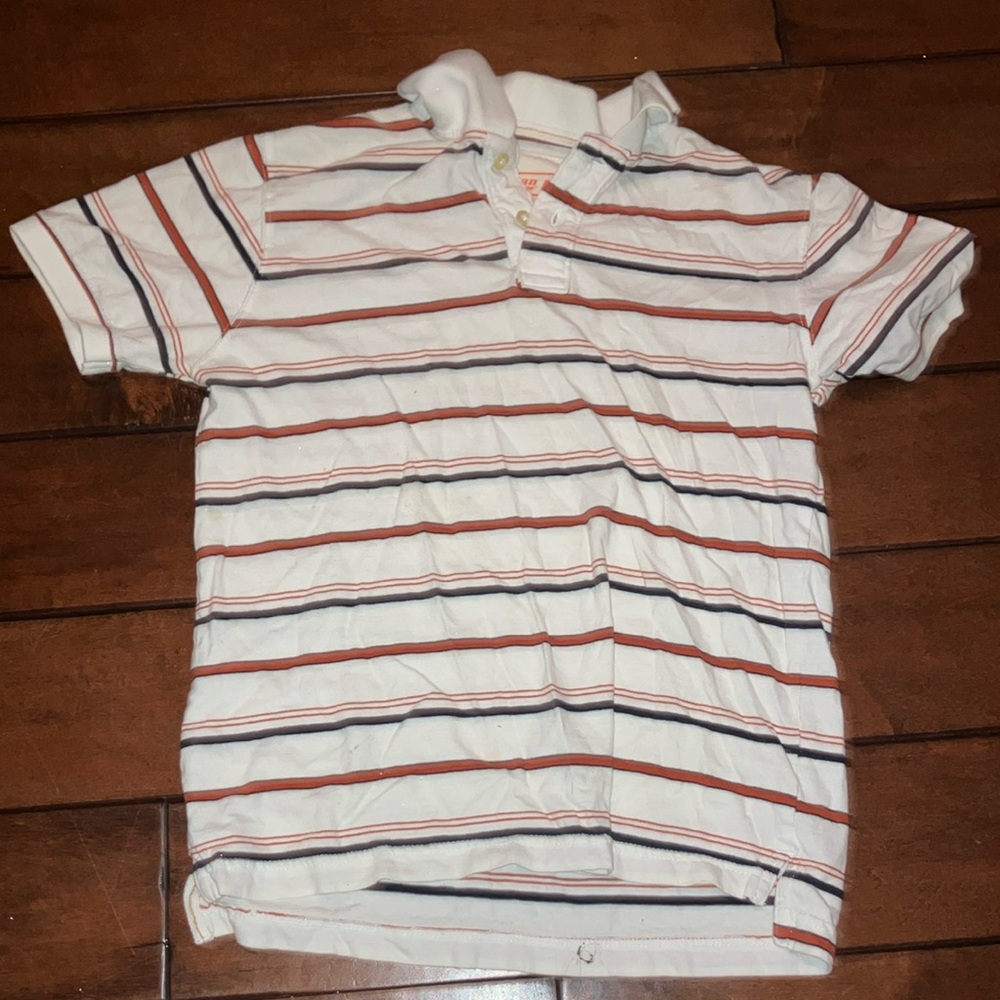 Urban Pipeline White and Red Striped Polo Shirt